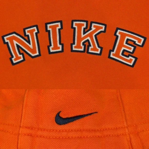 Vintage Nike y2k hoodie orange mens M - Picture 3 of 4